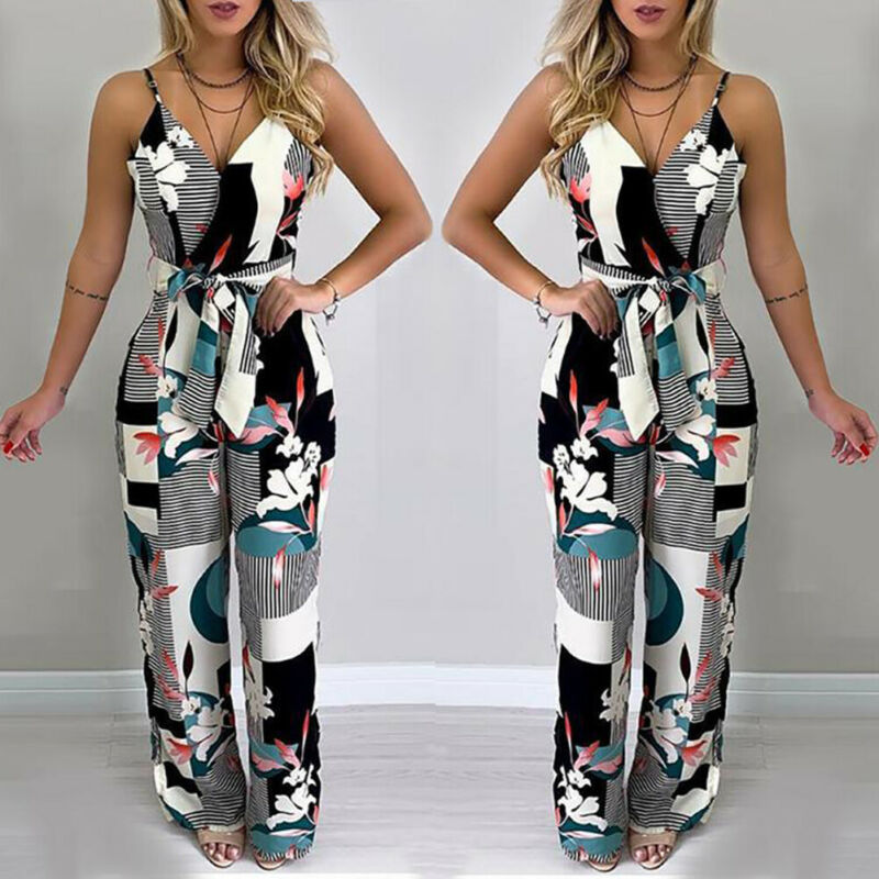 Women Sexy V-Neck Striped Geometric Printed Jumpsuit Female Sleeveless Bandage Loose Long Jumpsuits Summer Casual Clothes 2021, Default color
Women Sexy V-Neck Striped Geometric Printed Jumpsuit Female Sleeveless Bandage Loose Long Jumpsuits Summer Casual Clothes 2021, Default color