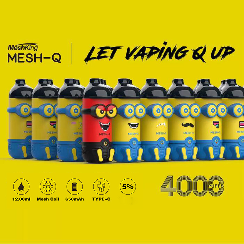 MESHKING MESH-Q Disposable Vape E cigarettes Cartoon Design 4000 Puffs Vapes Pen 12ml Pre-filled Mesh Coil Vaporizer Pods 650mAh Rechargeable Battery Mod
MESHKING MESH-Q Disposable Vape E cigarettes Cartoon Design 4000 Puffs Vapes Pen 12ml Pre-filled Mesh Coil Vaporizer Pods 650mAh Rechargeable Battery Mod
