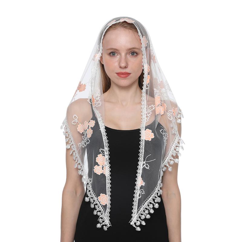 Scarves Women Triangle Scarf For Prayer Shawl Embroidered Lace Veil Floral Tassel Veils Christian Mantillas The
Scarves Women Triangle Scarf For Prayer Shawl Embroidered Lace Veil Floral Tassel Veils Christian Mantillas The