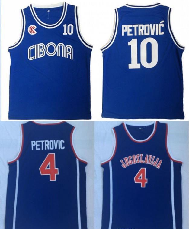 Vintage Basketball Jerseys Croatia #10 Cibona Drazen Petrovic #4 Jugoslavija Yugoslavia Stitched Men Shirts, As shown
Vintage Basketball Jerseys Croatia #10 Cibona Drazen Petrovic #4 Jugoslavija Yugoslavia Stitched Men Shirts, As shown