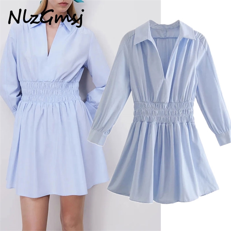 Dresses Summer Woman V Neck Long Sleeve Mini Dres Fashion Elastic Waist Casual 03 210628, As picture
Dresses Summer Woman V Neck Long Sleeve Mini Dres Fashion Elastic Waist Casual 03 210628, As picture
