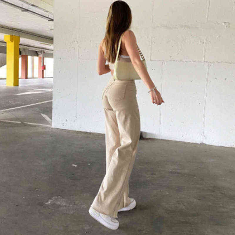 High waist slimming loose stretch denim wide leg pants women y2k fashion trend casual comfortable jeans 211115