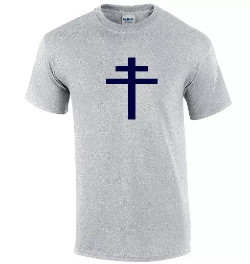 Navy Blue Cross of Lorraine Knights Templar T-Shirt Christian Sport Gray Shirt, White;black
Navy Blue Cross of Lorraine Knights Templar T-Shirt Christian Sport Gray Shirt, White;black