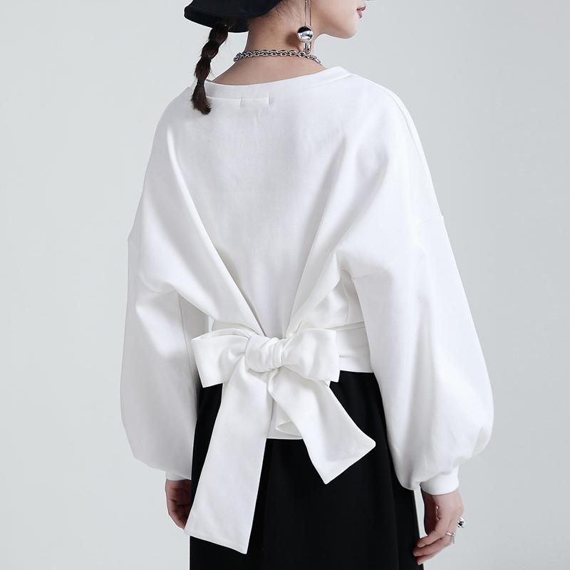Women's Hoodies & Sweatshirts ZCSMLL Loose Fit White Back Bandage Bow Sweatshirt Round Neck Long Sleeve Women Big Size Fashion Spring Autumn, Black
Women's Hoodies & Sweatshirts ZCSMLL Loose Fit White Back Bandage Bow Sweatshirt Round Neck Long Sleeve Women Big Size Fashion Spring Autumn, Black