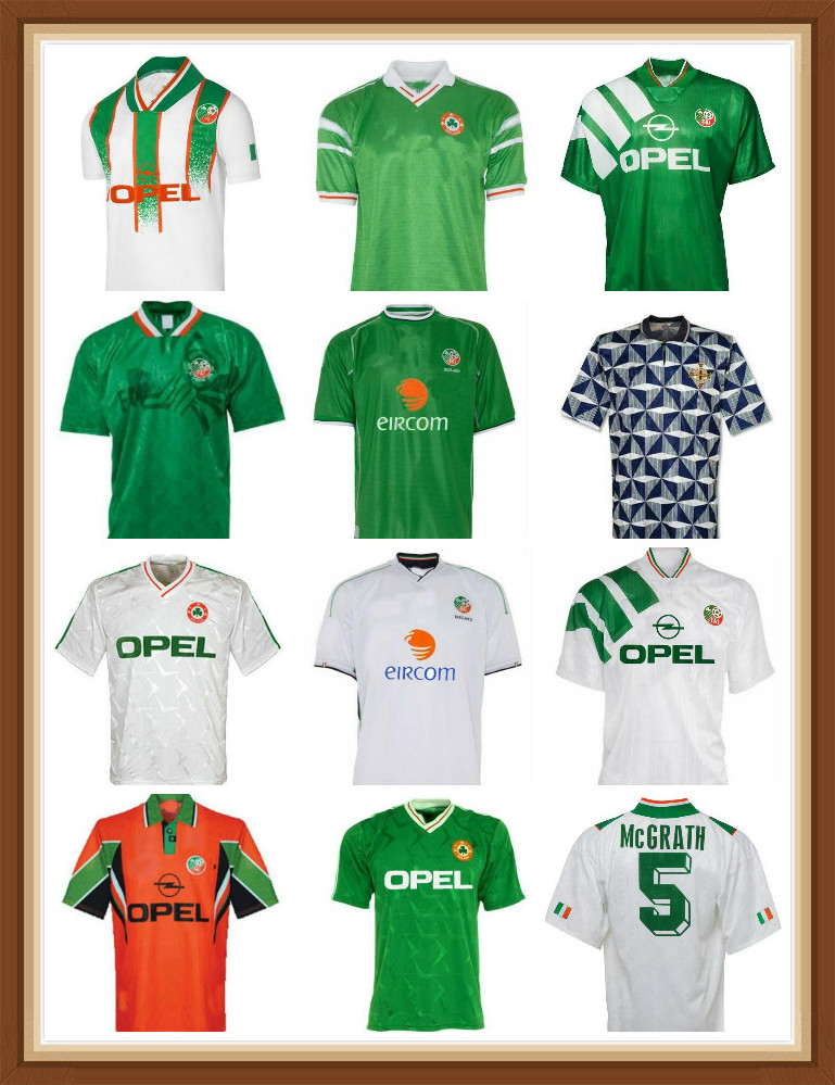 Retro vintage 1988 1990 1992 1994 1995 1996 Ireland soccer jersey Republic of football shirt National 90 World cup Northern 1993 kits, White
Retro vintage 1988 1990 1992 1994 1995 1996 Ireland soccer jersey Republic of football shirt National 90 World cup Northern 1993 kits, White