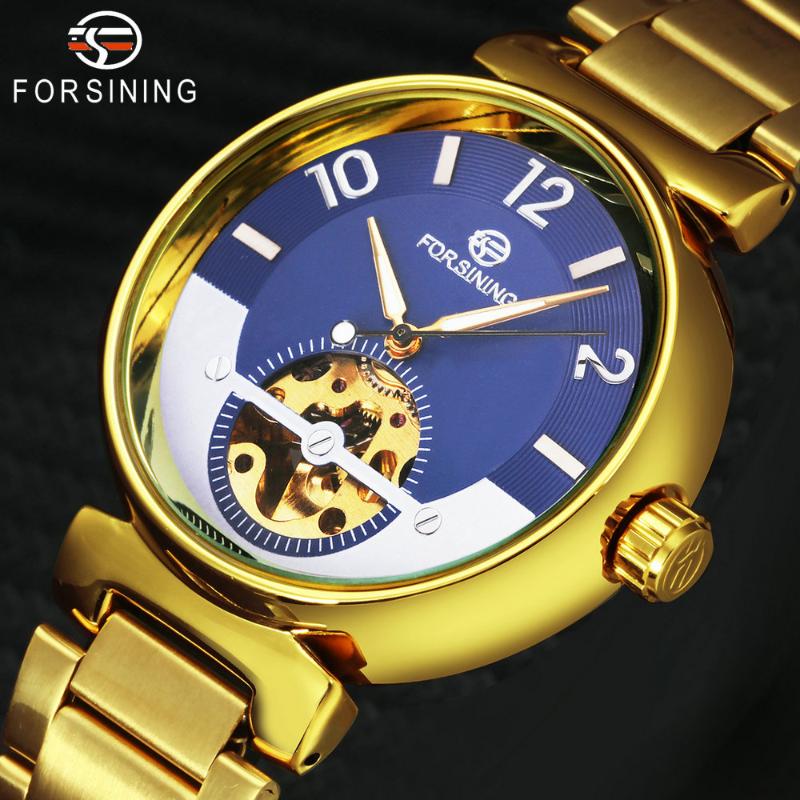 Wristwatches FORSINING Fashion Mens Automatic Watches Skeleton Mechanical Watch For Man Golden Stainless Steel Strap Wristwatch, Slivery;brown
Wristwatches FORSINING Fashion Mens Automatic Watches Skeleton Mechanical Watch For Man Golden Stainless Steel Strap Wristwatch, Slivery;brown