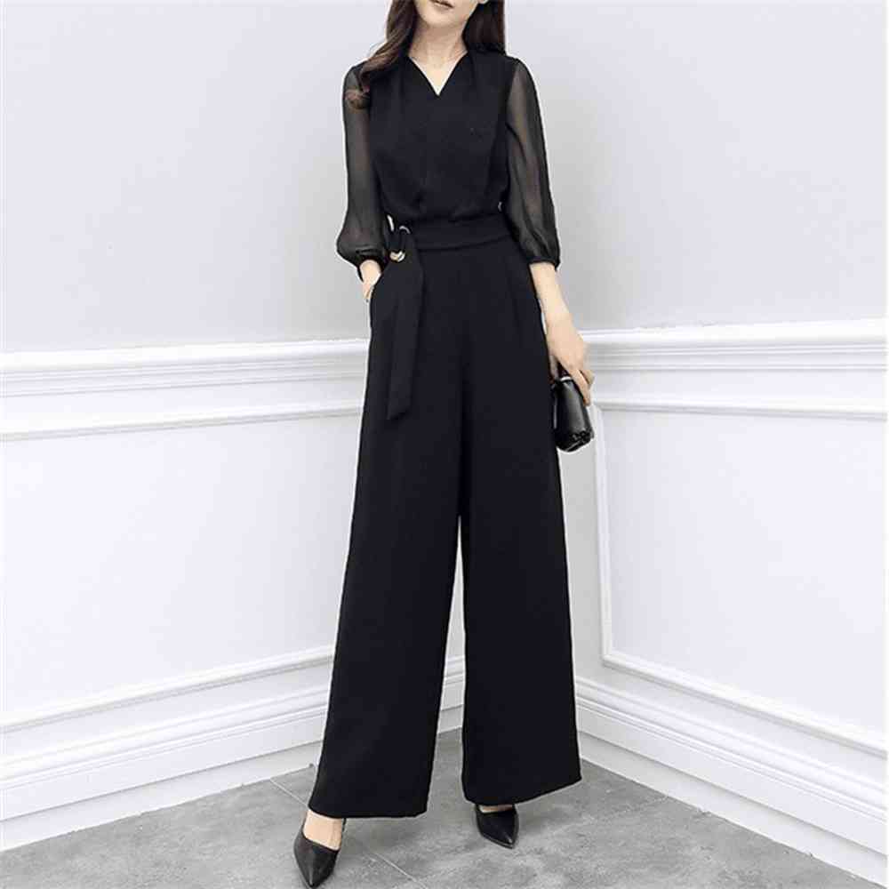 Spring Women Fashion Elegant Office Workwear Casual Jumpsuits High Neck Bell Sleeve Wide Leg Romper With Belt jumpsuit 210518, Beige
Spring Women Fashion Elegant Office Workwear Casual Jumpsuits High Neck Bell Sleeve Wide Leg Romper With Belt jumpsuit 210518, Beige