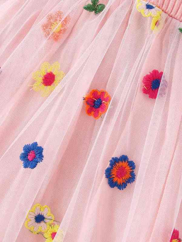 Baby Floral Embroidery Mesh Dress SHE