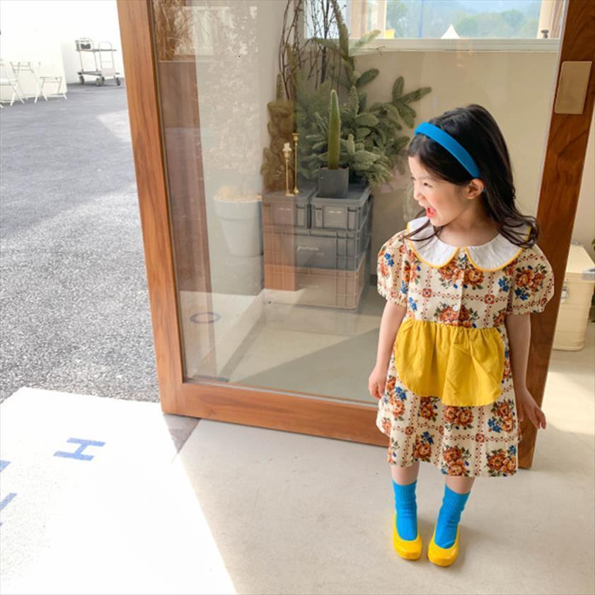 Summer Cute Plaid Floral Girl Dress Princess For Girls Patchowrk Apron Kids Turndown Collar Short Sleeve Dresses Clothes, Red;yellow
Summer Cute Plaid Floral Girl Dress Princess For Girls Patchowrk Apron Kids Turndown Collar Short Sleeve Dresses Clothes, Red;yellow