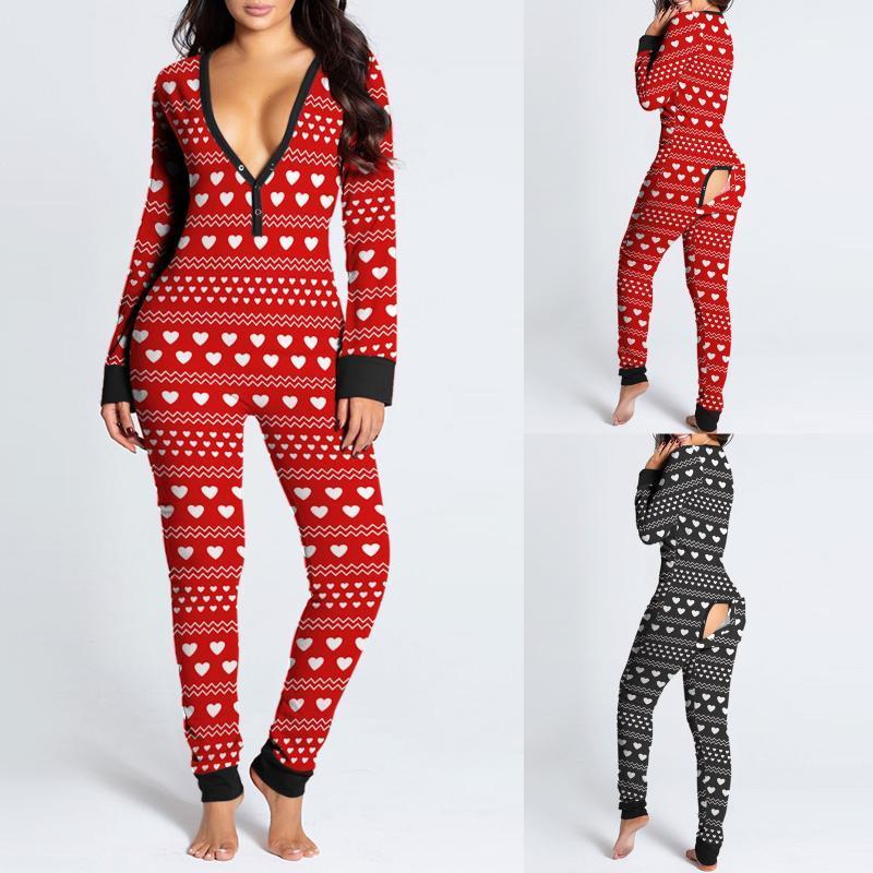 Women' Jumpsuits & Rompers Sexy BuButton Back Flap Onesie Women Valentine' Day Pajamas Jumpsuit Print Button-Down Front Functional Sleepwe, Rd
Women' Jumpsuits & Rompers Sexy BuButton Back Flap Onesie Women Valentine' Day Pajamas Jumpsuit Print Button-Down Front Functional Sleepwe, Rd