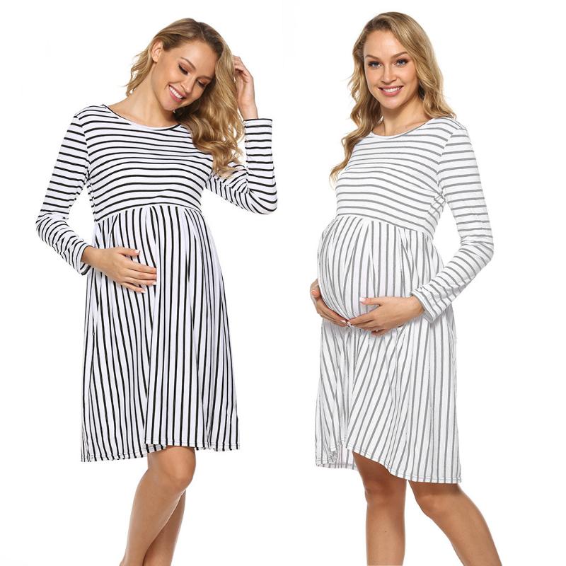 Maternity Dresses Summer Fashion Casual Pregnancy Striped Patchwork Clothes Women Pregnant Nursing Solid Breastfeeding Dress, Black
Maternity Dresses Summer Fashion Casual Pregnancy Striped Patchwork Clothes Women Pregnant Nursing Solid Breastfeeding Dress, Black
