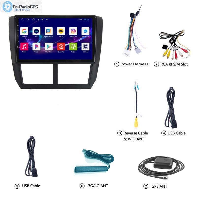Car DVD Radio Gps Android 2din Player NAVIGATION for Subaru FORESTER 2008-2012 Dsp Wifi Bluetooth Phone Link Built In Carplay