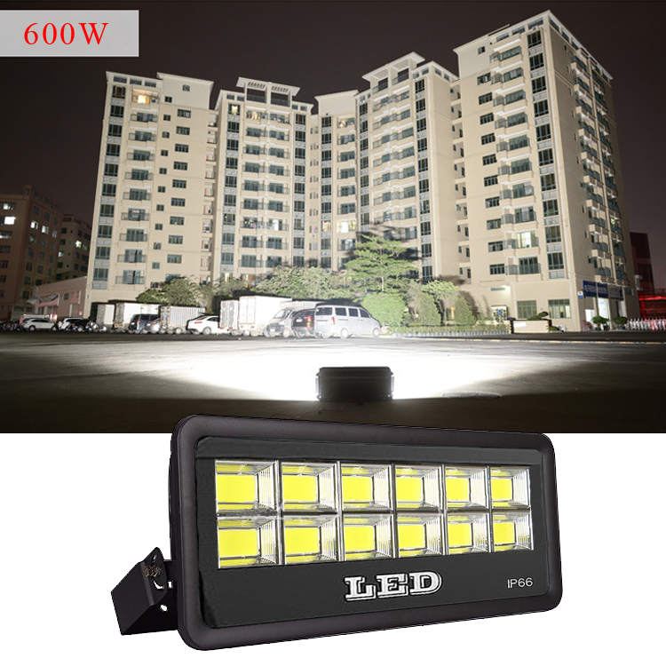 Outdoor LED FloodLight Fixture 600W 500W 400W 300W IP66 Waterproof Exterieur COB Flood light 90 Degree Beam Angle Spotlight