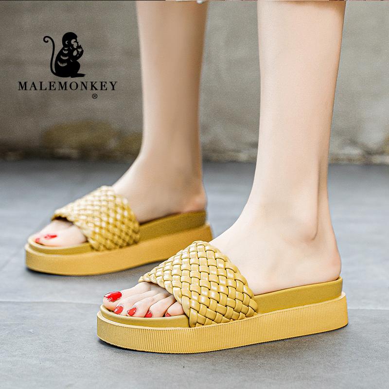 Slippers Summer Weave Platform Slipper Sandals Women Flat Shoes Black 2021 Fashion Comfortable Indoor Outdoor Female
Slippers Summer Weave Platform Slipper Sandals Women Flat Shoes Black 2021 Fashion Comfortable Indoor Outdoor Female