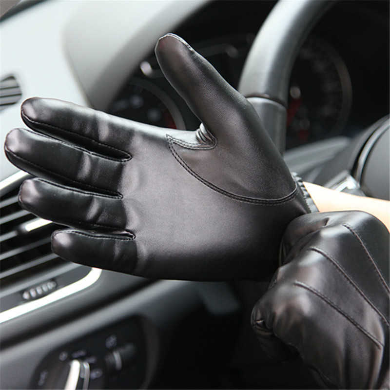 Long Keeper Fashion Black PU Leather Gloves Male Thin Style Driving Leather Men Gloves Non-Slip Full Fingers Palm Touchscreen H0818
Long Keeper Fashion Black PU Leather Gloves Male Thin Style Driving Leather Men Gloves Non-Slip Full Fingers Palm Touchscreen H0818