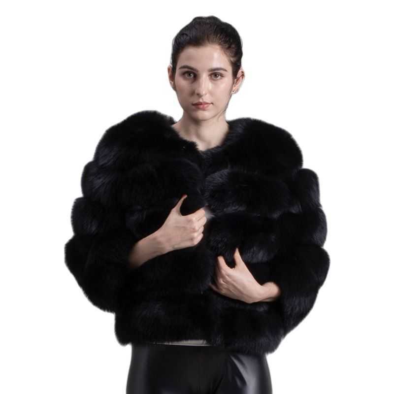 QIUCHEN PJ1801 arrival women winter real fur coat thick jacket 210928