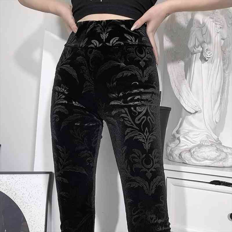 dark gothic slim womens legging fleece black suede embossing long skinny goth indie big flower printed bottoms
dark gothic slim womens legging fleece black suede embossing long skinny goth indie big flower printed bottoms