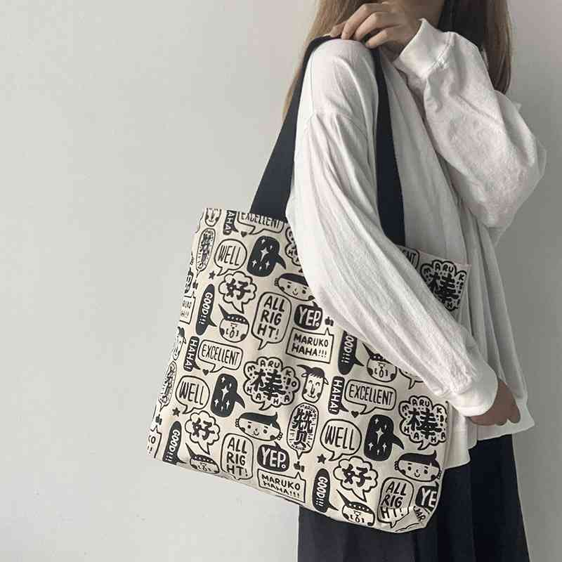Summer new large capacity Japanese and Korean ulzzang canvas women's one shoulder travel to work bag, Green
Summer new large capacity Japanese and Korean ulzzang canvas women's one shoulder travel to work bag, Green