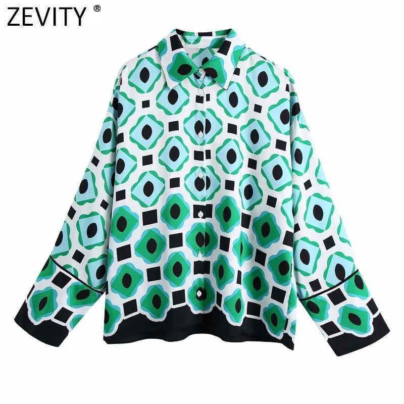 Zevity Women Vintage Geometric Print Color Match Casual Loose Shirt Female Long Sleeve Blouse Roupas Chic Blusas Tops LS9285 210603, As pic p1085bb
Zevity Women Vintage Geometric Print Color Match Casual Loose Shirt Female Long Sleeve Blouse Roupas Chic Blusas Tops LS9285 210603, As pic p1085bb