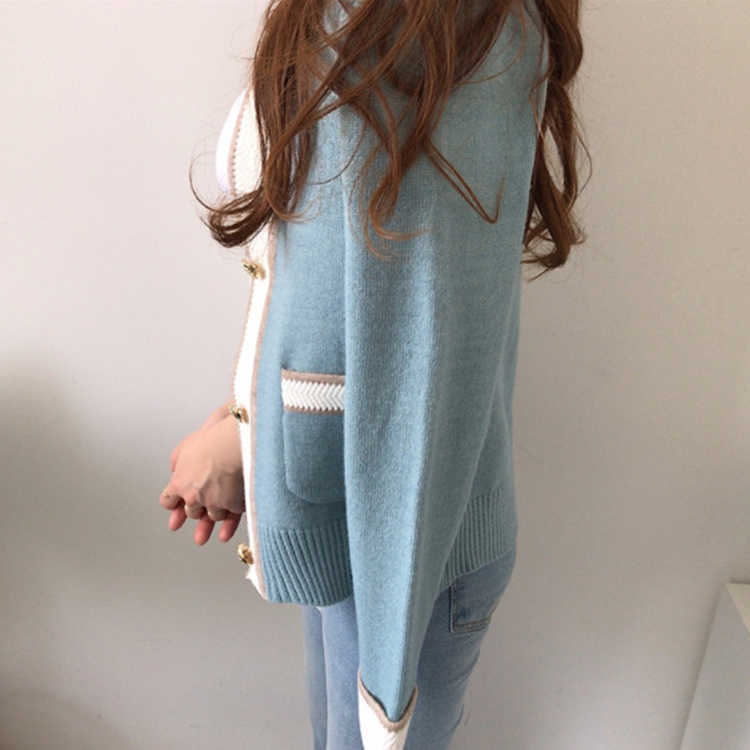 Colorfaith Winter Spring Women's Sweaters V-Neck Casual Buttons Cardigans Fashionable Pocket Korean Knitwears SWC7836 210918