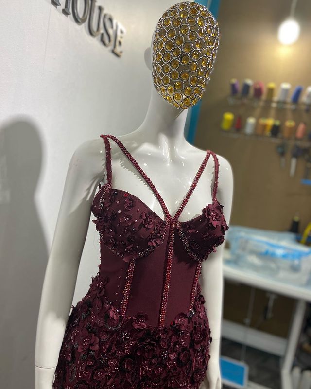 2021 Plus Size Arabic Aso Ebi Luxurious Mermaid Burgundy Prom Dresses Beaded Lace Sexy Evening Formal Party Second Reception Bridesmaid Gowns Dress ZJ