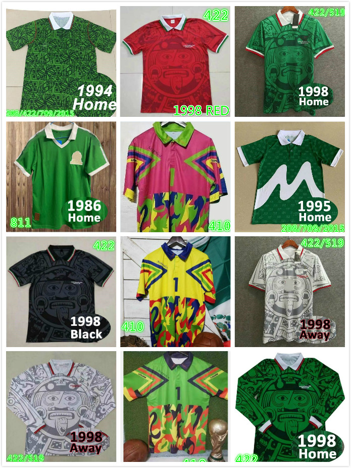 MEXICO 1998 Soccer Jerseys Retro goalkeeper vintage football shirts 1986 1994 1995 2006 green home away white black red BLANCO H.SANCHEZ HER, Black;yellow
MEXICO 1998 Soccer Jerseys Retro goalkeeper vintage football shirts 1986 1994 1995 2006 green home away white black red BLANCO H.SANCHEZ HER, Black;yellow