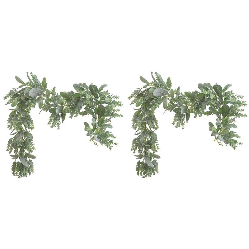 Decorative Flowers & Wreaths 2Pcs Lambs Ear Garland Greenery And Eucalyptus Vine 38 Inches Long/Light Colored Flocked Leaves/Soft Drapey Wed
Decorative Flowers & Wreaths 2Pcs Lambs Ear Garland Greenery And Eucalyptus Vine 38 Inches Long/Light Colored Flocked Leaves/Soft Drapey Wed