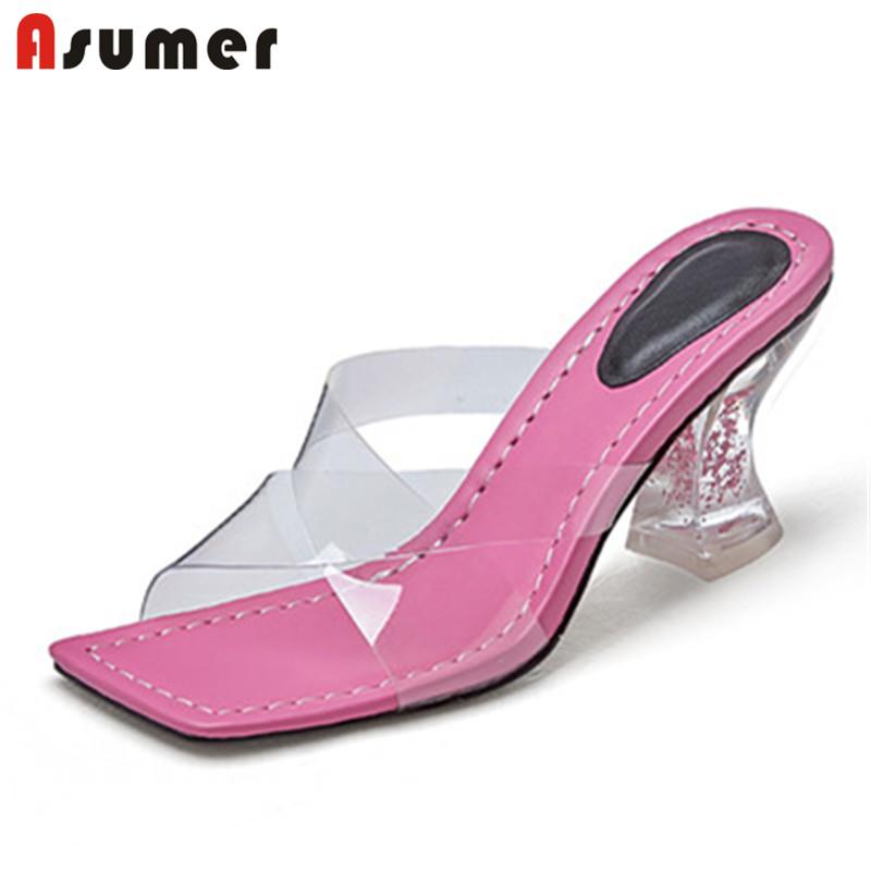 Asumer 2021 Pvc Transparent Sandals Women Casual Party Wedding Shoes Crystal High Heels Street Style Summer Woman Dress, Black
Asumer 2021 Pvc Transparent Sandals Women Casual Party Wedding Shoes Crystal High Heels Street Style Summer Woman Dress, Black