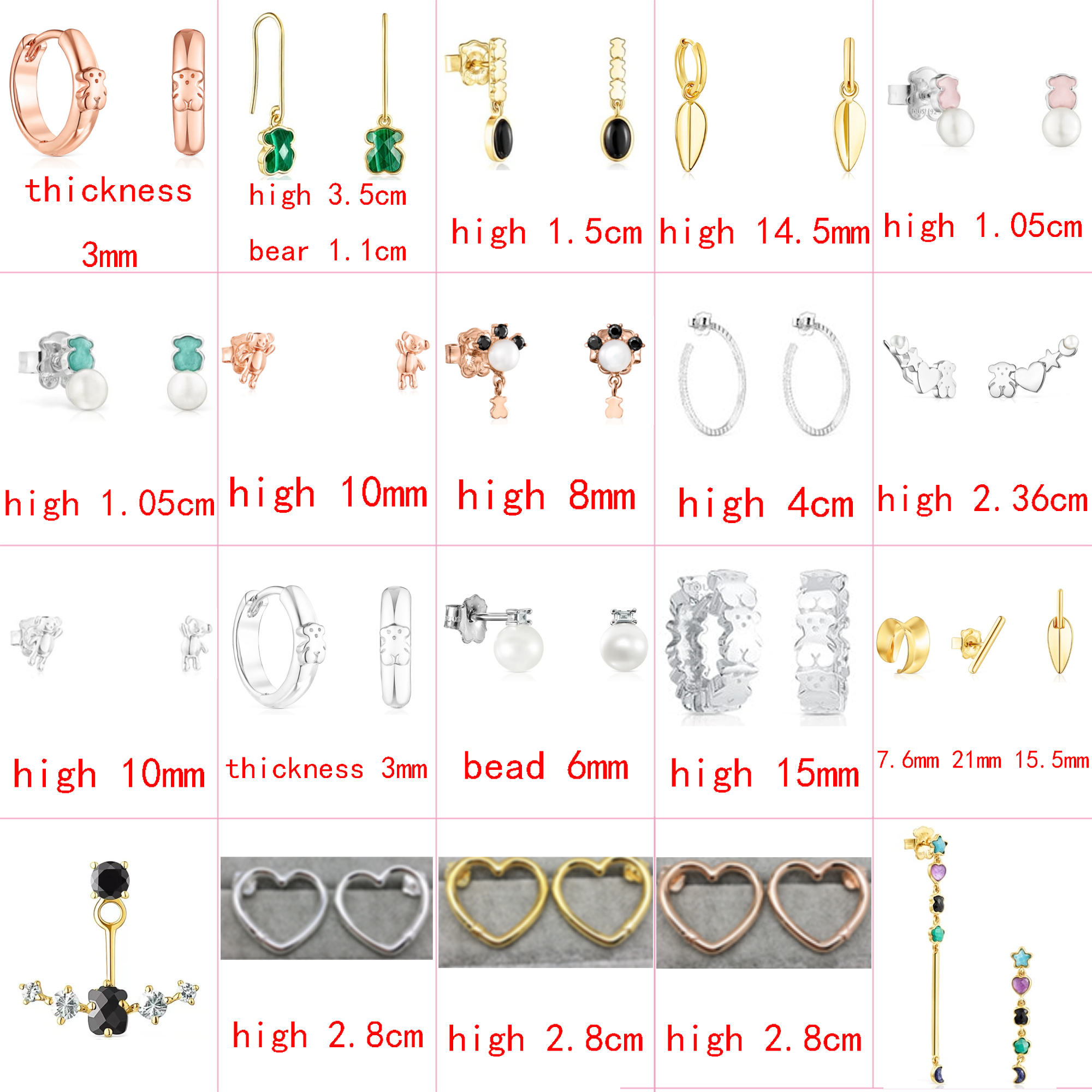 2021 new style 100% 925 sterling silver bear fashion trend classic ladies earrings pierced jewelry factory direct sales, Golden;silver
2021 new style 100% 925 sterling silver bear fashion trend classic ladies earrings pierced jewelry factory direct sales, Golden;silver