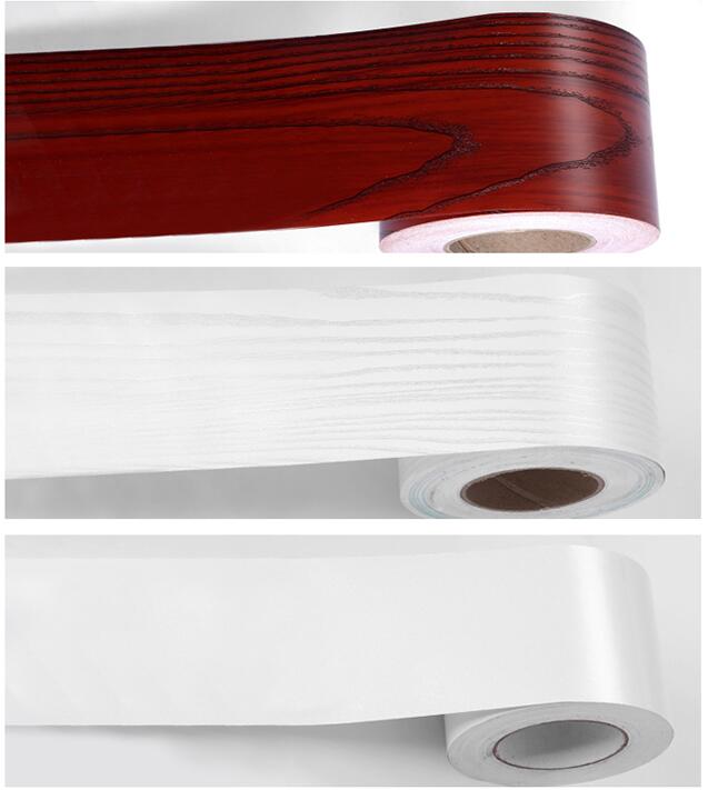 wall stickers waterproof self-adhesive PVC skirting waist line marble pattern wood grain tile door frame wallpaper