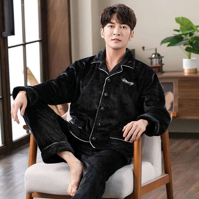 Men's Sleepwear Winter Flannel Full Sleeve 2pcs Pajamas Set Loose Warm Family Thick Dad Pocket L, Style-10
Men's Sleepwear Winter Flannel Full Sleeve 2pcs Pajamas Set Loose Warm Family Thick Dad Pocket L, Style-10