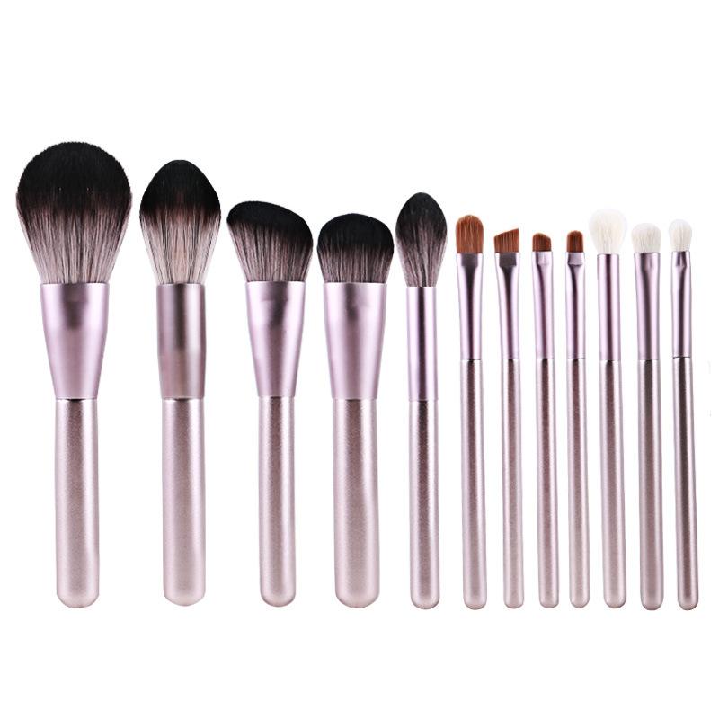 Makeup Brushes 12 Small Grapes Purple Brush Set With Wooden Handle Beauty Tools Beginner 12-hole Pack