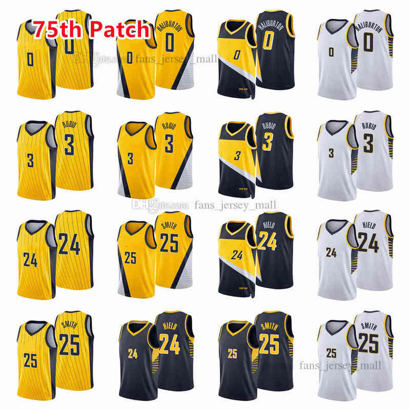 Printed 75th Patch City Basketball Jerseys 0 Tyrese 3 Ricky Haliburton Rubio 24 Buddy 25 Jalen Hield Smith Jersey Color white Yellow black
Printed 75th Patch City Basketball Jerseys 0 Tyrese 3 Ricky Haliburton Rubio 24 Buddy 25 Jalen Hield Smith Jersey Color white Yellow black