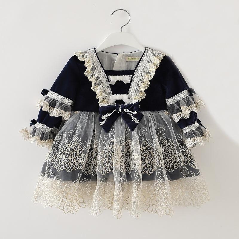 Baby Girl Vintage Turkey Spanish Dress Toddler Lace Bow Lolita Princess Dresses for Girls Birthday Baptism Party Wear Frocks 210615, Black
Baby Girl Vintage Turkey Spanish Dress Toddler Lace Bow Lolita Princess Dresses for Girls Birthday Baptism Party Wear Frocks 210615, Black
