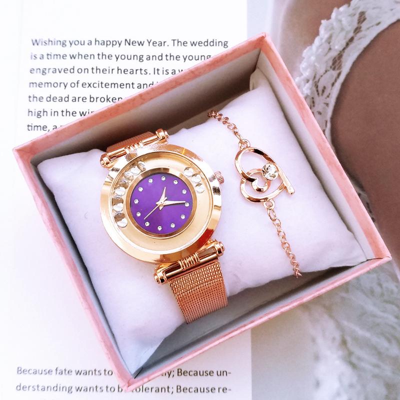 Wristwatches Luxury 2pcs Crystal Women Watch Bracelet Set Fashion Women's Quartz Wristwatch Ladies Clock Zegarek Damski, Slivery;brown
Wristwatches Luxury 2pcs Crystal Women Watch Bracelet Set Fashion Women's Quartz Wristwatch Ladies Clock Zegarek Damski, Slivery;brown