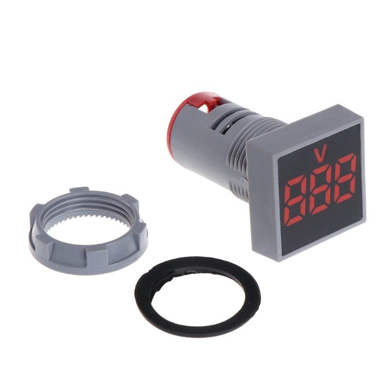 Ootdty 22 Mm Ac 12-500V Voltaire Square Panel Led Digital Voltage Meter Light Indicator
