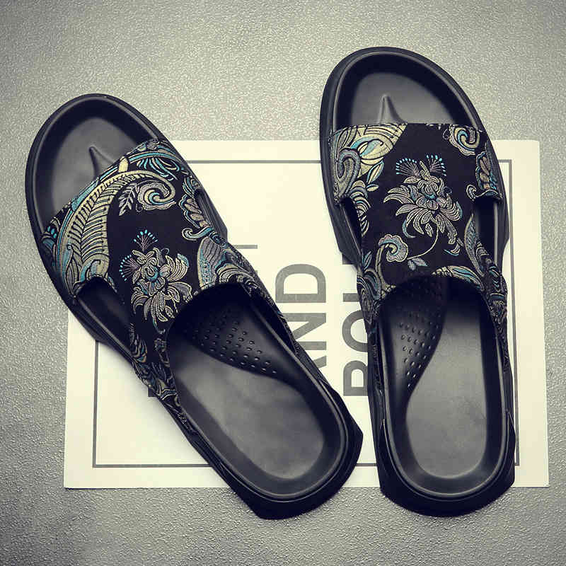 Slippers Net red embroidered slippers men's summer soft soles wear trend casual Beach Shoes Sandals Flip Flop 8HU8, 1# shoe box
Slippers Net red embroidered slippers men's summer soft soles wear trend casual Beach Shoes Sandals Flip Flop 8HU8, 1# shoe box