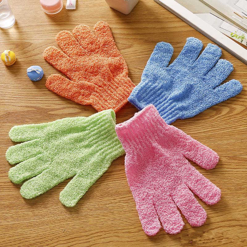 Exfoliating Bath Glove Body Scrubber Glove Nylon Shower Gloves Body Spa Massage Dead Skin Cell Remover Wholesale