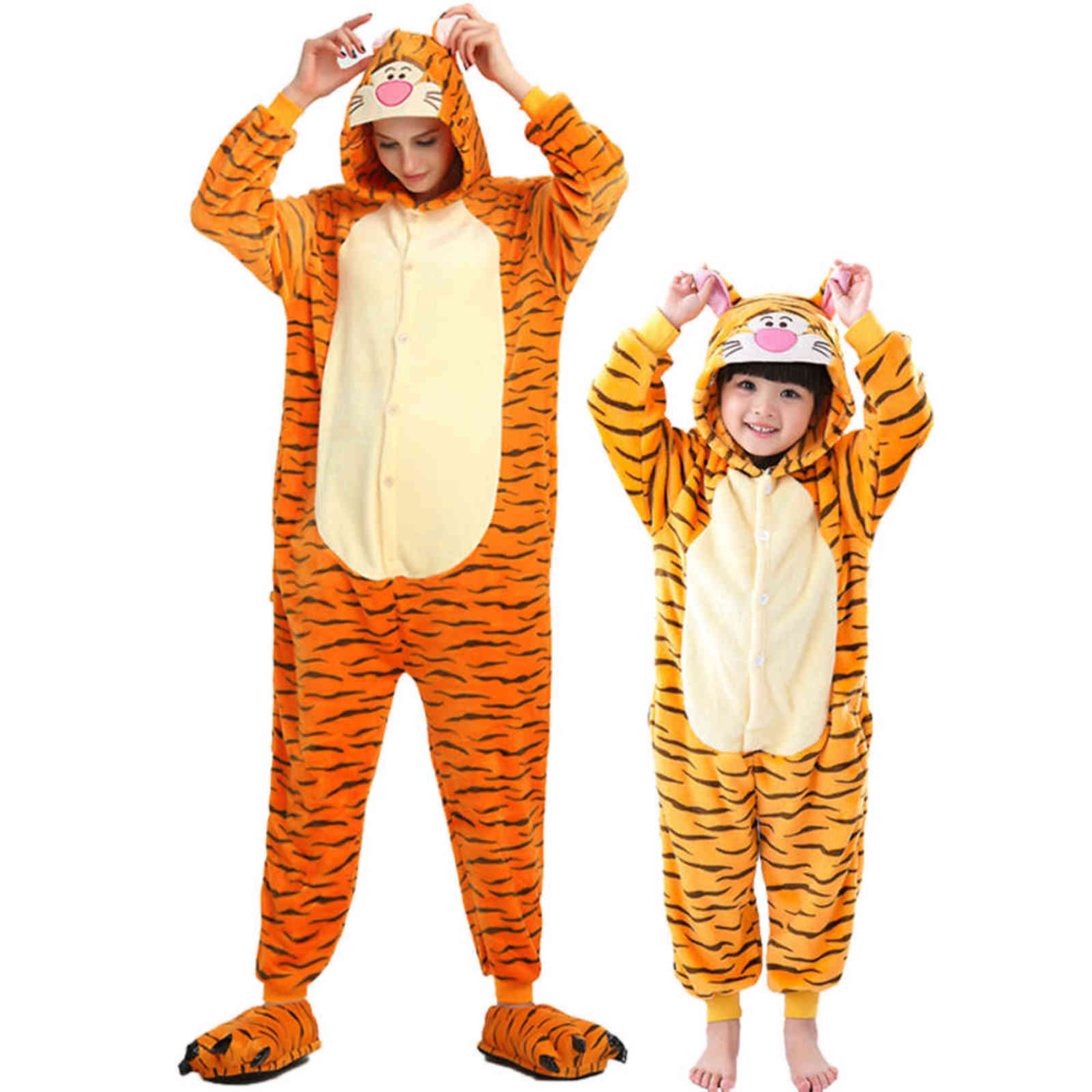 Kids Panda Pajamas Animal Sleepwear Winter Cartoon Stitch Onesies Children's Boys Girls Unicorn Flannel 211130