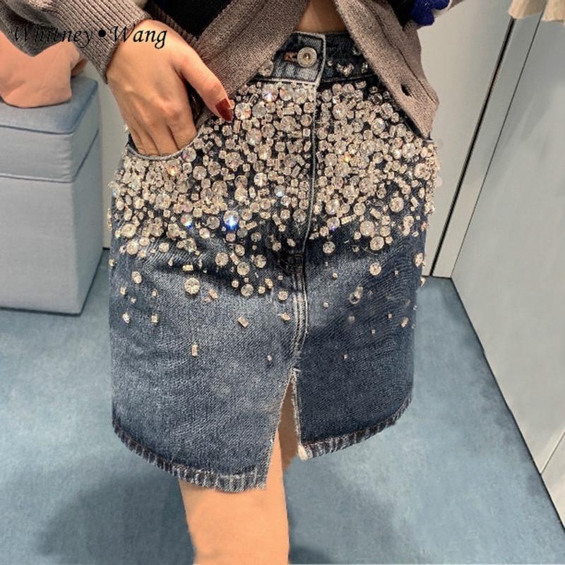 2021 Summer Fashion Streetwear Bling Diamonds Denim Mini Skirt Women Stylish Jean Plus Size 5XL Skirts, Blue
2021 Summer Fashion Streetwear Bling Diamonds Denim Mini Skirt Women Stylish Jean Plus Size 5XL Skirts, Blue
