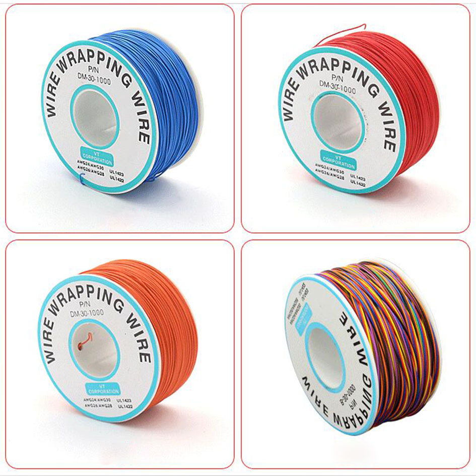Colourful 250 Meter Circuit Board PCB Jump Line Copper Fly OK Wire Wrapping Wire Wholesale