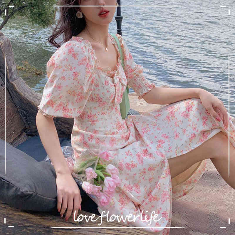 Bow Design Vintage Midi Dresses Women Casual Short Sleeve Elegant Floral Dresses Beach Dress Korean Summer Kawaii 210521, Floral mini dress
Bow Design Vintage Midi Dresses Women Casual Short Sleeve Elegant Floral Dresses Beach Dress Korean Summer Kawaii 210521, Floral mini dress