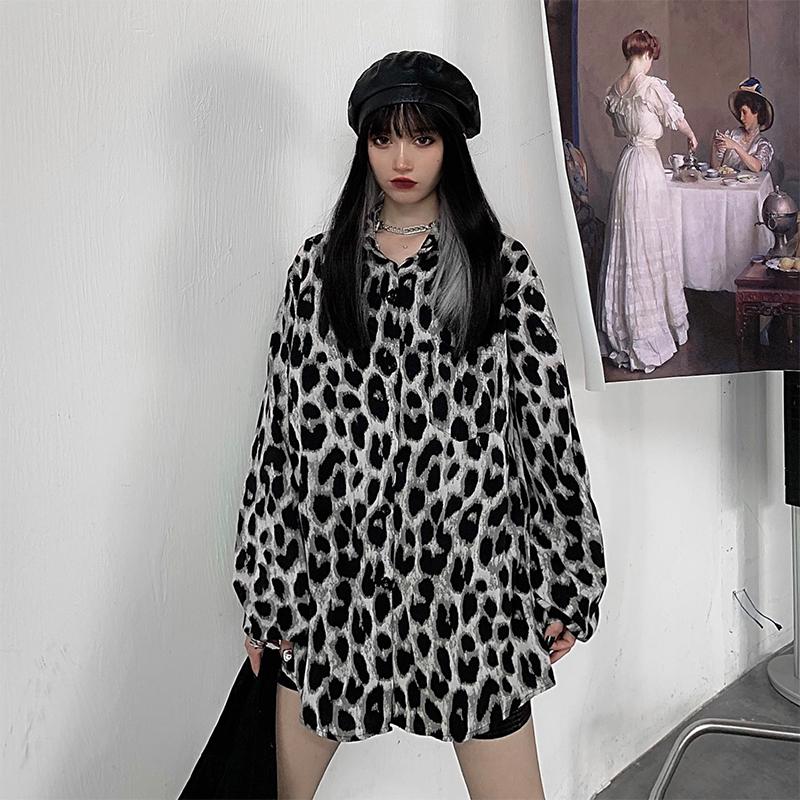 Women's Blouses & Shirts Oversize Blouse Leopard Print Womens Tops 2021 Summer Long Sleeve Casual Loose Shirt Dot Hip Hop Streetwear
Women's Blouses & Shirts Oversize Blouse Leopard Print Womens Tops 2021 Summer Long Sleeve Casual Loose Shirt Dot Hip Hop Streetwear