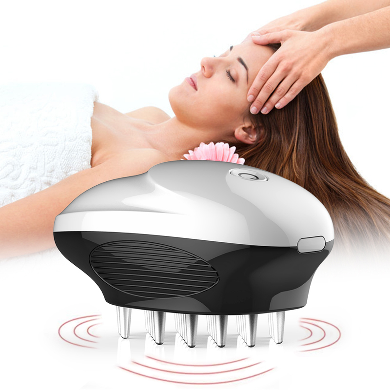 Silicone Electric Scalp Massage Comb for Hair Growth Vibrating Head r Hairbrush Acupuncture Pain X250928