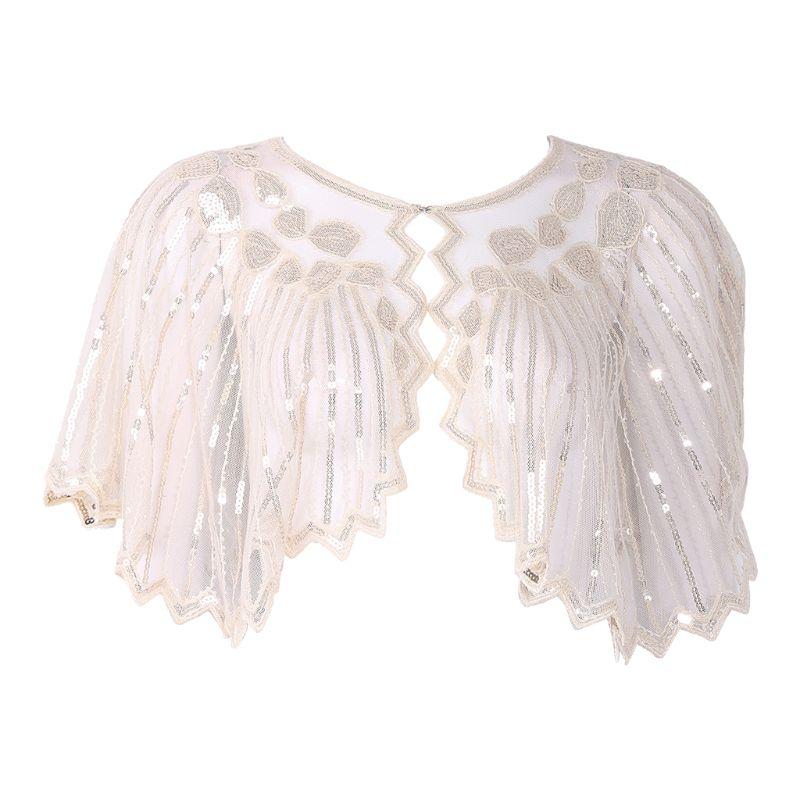 Wraps & Jackets Womens 1920s European Vintage Shawl Glitter Sequins Striped Beaded Sheer Luxury Deco Evening Cape Dance Bolero Flapper Up, Gb
Wraps & Jackets Womens 1920s European Vintage Shawl Glitter Sequins Striped Beaded Sheer Luxury Deco Evening Cape Dance Bolero Flapper Up, Gb