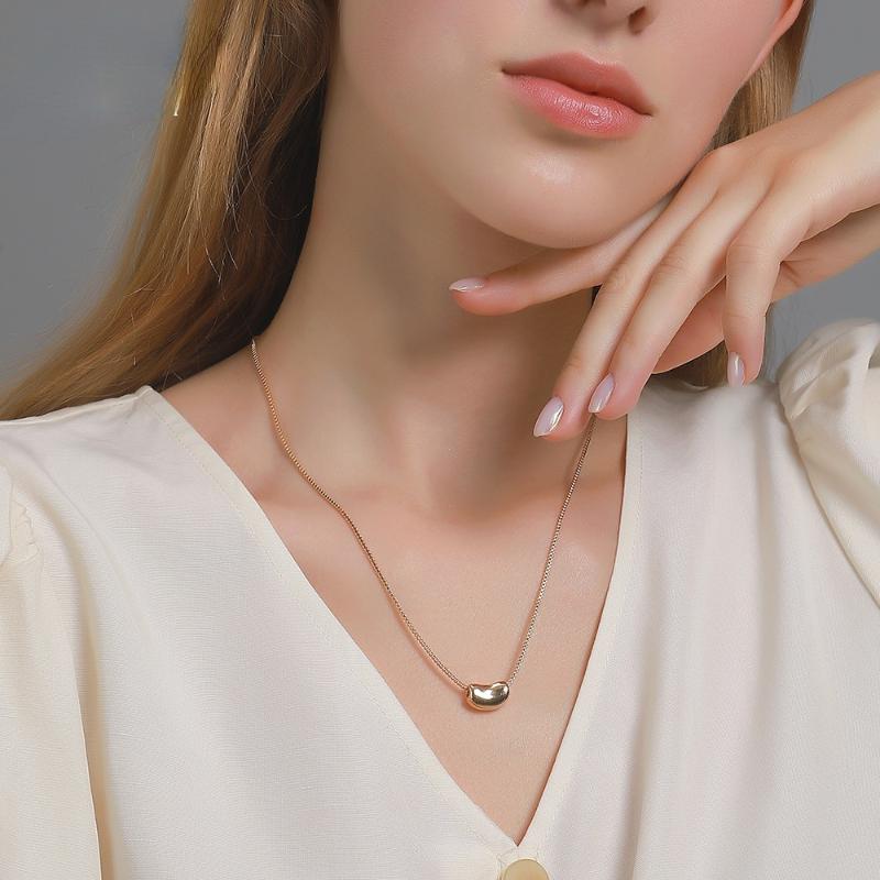 Chains POPACC Small Bean Necklace Simple Niche Design Sense Wild Pea Clavicle Chain Collar Jewelry Pendant Birthday Party Gift
Chains POPACC Small Bean Necklace Simple Niche Design Sense Wild Pea Clavicle Chain Collar Jewelry Pendant Birthday Party Gift