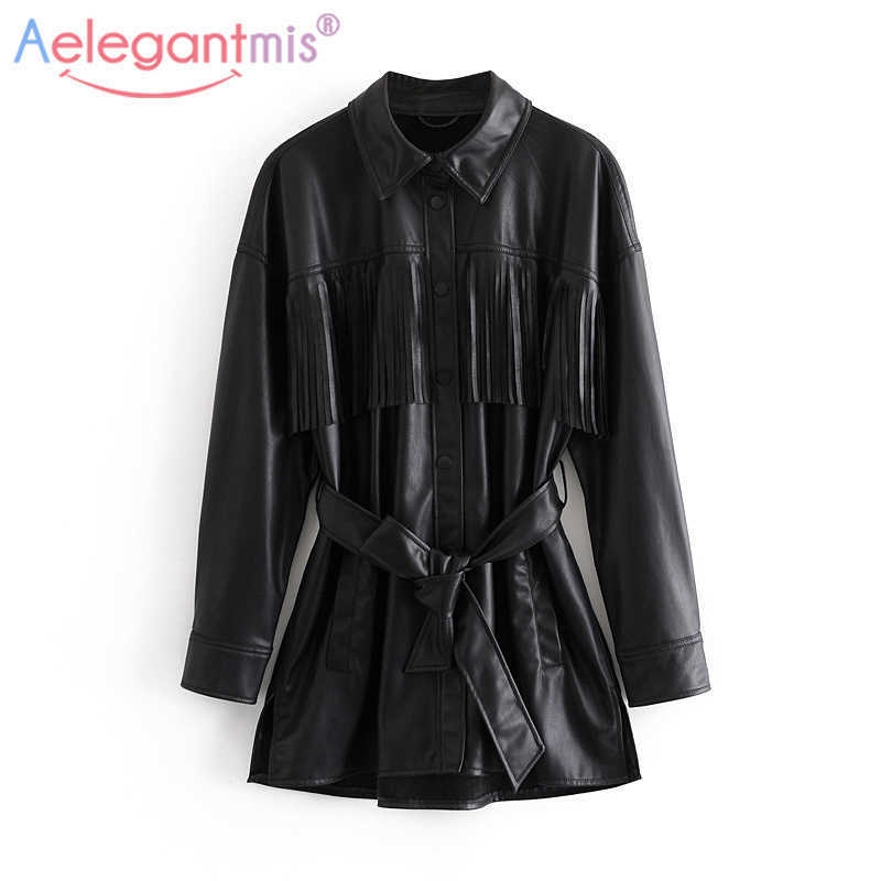Aelegantmis Tassel Sashes Long Oversized Pu Jacket Women Tie Belt Waist Vintage Motor Biker Jackets Woman Korean Streetwear 210607, Black
Aelegantmis Tassel Sashes Long Oversized Pu Jacket Women Tie Belt Waist Vintage Motor Biker Jackets Woman Korean Streetwear 210607, Black