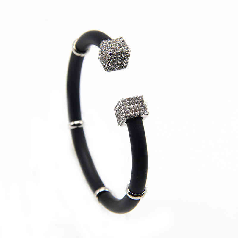 Bangle Charm Bracelets 2021 Geometric Square Open Diamond Women's Full Accessories