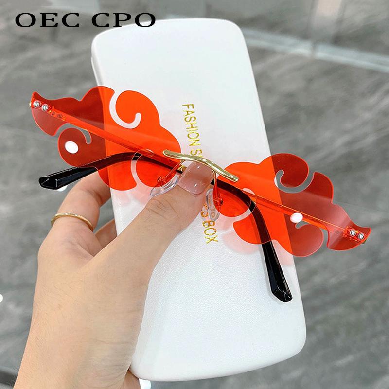 Sunglasses OEC CPO 2021 Fashion Rimless Women Sexy Wave Lens Metal Sun Glasses Female Elegant Punk Eyeglass Retro Shades UV400, White;black
Sunglasses OEC CPO 2021 Fashion Rimless Women Sexy Wave Lens Metal Sun Glasses Female Elegant Punk Eyeglass Retro Shades UV400, White;black