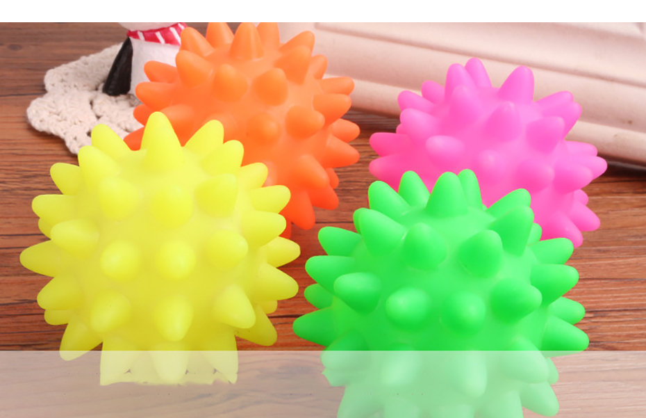 Interactive Dog Toys For Small Dogs Vinyl Glue Squeak Puppy Ball Diameter 6.5cm Pet Chew Bite Resistant